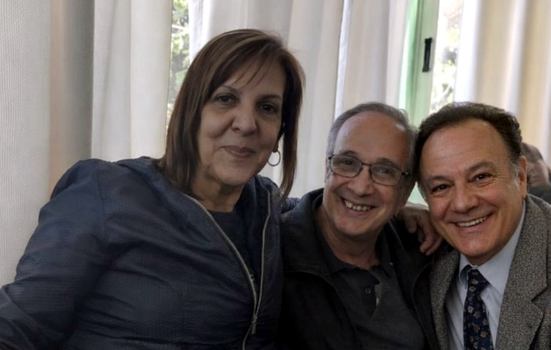Gianni Salis con la moglie Marcella e Claudio Villa