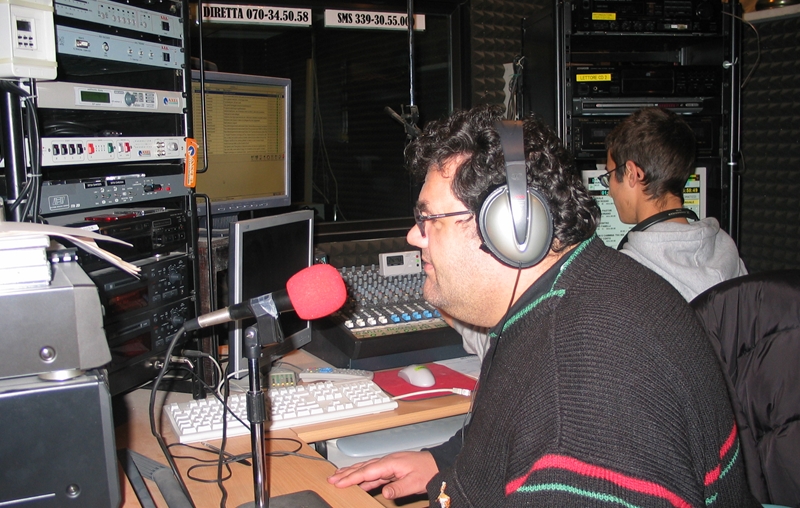 Ignazio Caddeo e Michele Allegramente durante una diretta