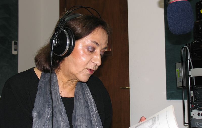 Rosalba Alberti negli studi di Radio Bonaria