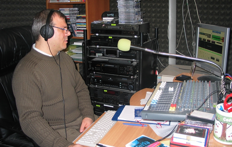Silvio Cherchi in studio di registrazione